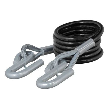 Curt 70008 Replacement 84" x 3/8" Diameter Tow Bar Safety Cable with Hooks (7,500 lbs)