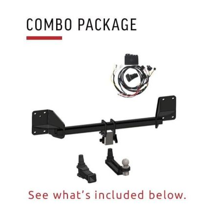 2023-2024 Tesla Model Y, Stealth Hitches SHR09002/SHT25069 Rack + Tow Combo, 2" inch Hitch Receiver, 2" inch Ball, 3,500 Lbs, 4-Way Flat Wiring