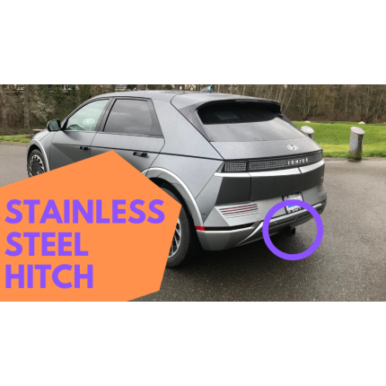 2022 - 2023 Hyundai Ioniq 5 Trailer Hitch Receiver Stainless Steel EcoHitch x7452s  2,000 Lbs 2" inch