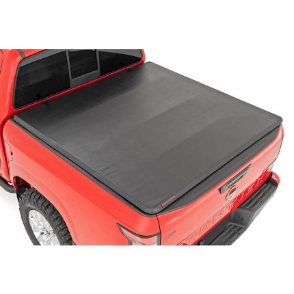 2005-2021 Nissan Frontier 5' Bed Soft Roll Up Truck Bed Tonneau Cover, Rough Country, 42805500