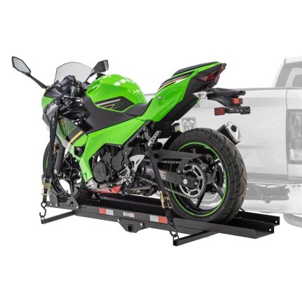 Black Widow Steel Motorcycle Rack, 600lbs, 2" inch Hitch, Black, MHMCC600