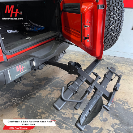 2021-2026 Ford Bronco Hitch Bike Rack, Quadratec, 2 Bike Platform Rack, 2" inch Hitch, with Lock