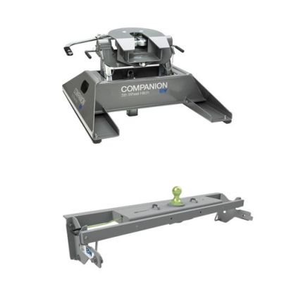 B&W GNRVK3500-1019K 5Th wheel Companion With Turnoverball Underbed Gooseneck Trailer Hitch for Chevy/GMC