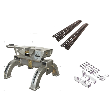 2014-2026 RAM 2500 5th Wheel Hitch 26K for Standard Long Bed Kit, W/Base Rails and Brackets, Husky, MH31668-30686-32556