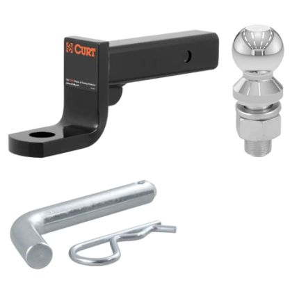 Curt Ball Mount 4" Inch Drop, 2" Inch Rise, 10,000lbs, 2" Ball, w/pin, 2" Inch Hitch, MH45311-B