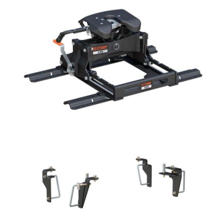 2013-2026 RAM 3500 5th Wheel Hitch 25K w/ S25 Slider for Standard Short Bed, Curt, A25, 16580-574-204-430