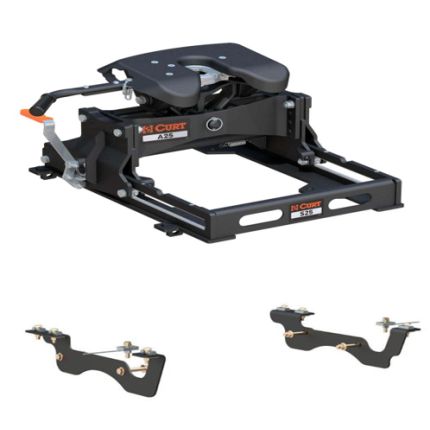 2020-2026 Chevy/GMC Silverado Sierra 2500HD 3500HD 5th Wheel Hitch 25K w/ S25 Slider Trailer Hitch for Standard Short Bed, Curt, A25, 16580-574-204-429