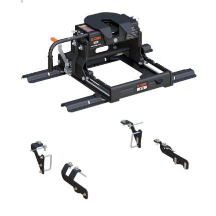 2019-2026 RAM 1500 New Body 5th Wheel Hitch 16K w/ S20 Slider for Standard Short Bed, Curt, E16, 16515-564-204-307