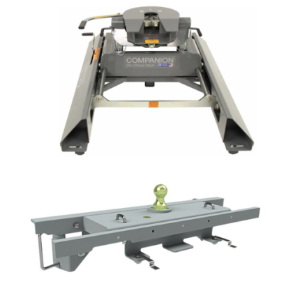 B&W GNRVK3405-1309K 5Th wheel Slider Companion With Turnoverball Underbed Gooseneck Trailer Hitch for RAM