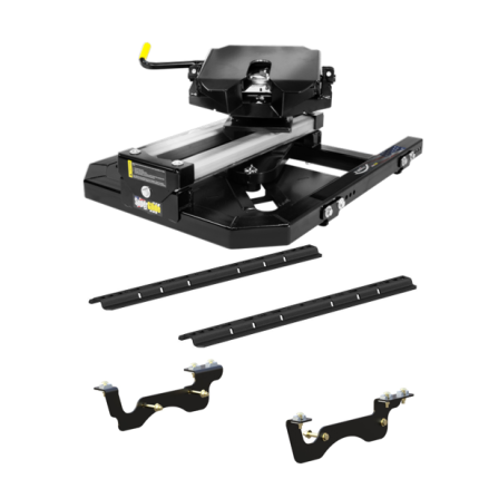 2017-2026 Ford F-250 F-350 F-450 Super Duty 5th Wheel Hitch 24K w/ Auto Slider for Standard Short Bed, Pullrite, SuperGlide, 2300-204-432